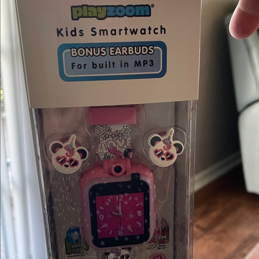 Pink Kids Smartwatch with Bonus Earbuds